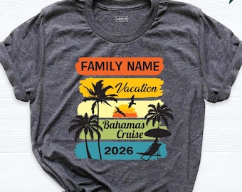 Matching Family Vacation 2026 T-shirt Custom Cruise Tee, Personalized Summer Trip Shirt, Family  Beach Trip Shirt, Group Travel Shirts