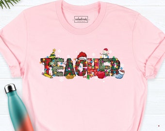 Christmas Teacher Shirt, Santa Teacher Shirt, Santa Christmas Teacher Tee, Xmas Teacher Tshirt, Teacher Life Shirt, Christmas Tee