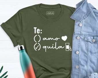 Tequila Te Amo Shirt, Tequila Shirt, Fiesta Bachelorette Party Shirt, Mexico Bachelorette Tees, Cinco De Mayo T-Shirts, Drinking Shirts