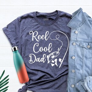 Dad Fishing Gift, Mens Fishing Gift for Dad, Reel Cool Dad, Funny Fishing  Shirt for Father's Day Short-sleeve Unisex T-shirt 