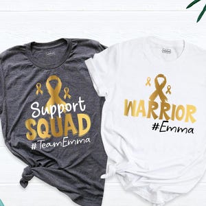 Camiseta de apoyo contra el cáncer infantil, camiseta de concienciación con lazo dorado, camisetas infantiles contra el cáncer, atuendo familiar contra el cáncer infantil, camiseta de septiembre