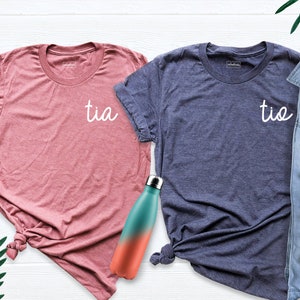 Tia Shirt, Tio Shirt, Aunt Gift Shirt, Auntie Shirt, Family Matching Shirt, New Aunt Shirt, Pregnancy Announcement Shirt, Promoted to Tia