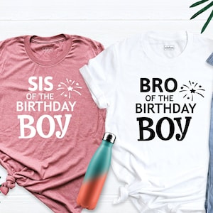 Sister of the Birthday Shirt, Brother of the Birthday T-Shirt, Boys Birthday Shirt, Family Shirts, Sister Tee, Boy Matching Birthday Shirts