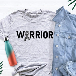 Camiseta de guerrero de concienciación sobre el cáncer neuroendocrino, camiseta de guerrero de concienciación sobre el cáncer carcinoide, camiseta de cáncer con lazo de cebra, camiseta de concienciación sobre el cáncer NET