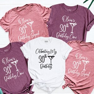 30th Birthday Shirt Celebrating My 30th Birthday Tee, Birthday Squad Shirt, Birthday Group Shirt, Birthday Crew Custom Birthday Party Tshirt