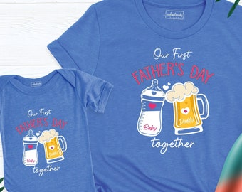 Personalized Dad And Daughter Shirt, Our First Father's Day Shirt, Kids Name Shirt, Custom Father's Day Matching Shirt, Daddy's Girl Shirt