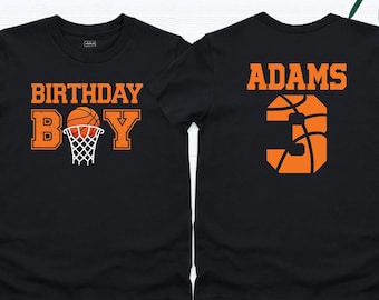 Basketball Birthday Boy Shirt, Custom Age Name Shirt, Personalized Birthday Party Shirt, Sport Lover Birthday Shirts, Kids Basketball Tshirt