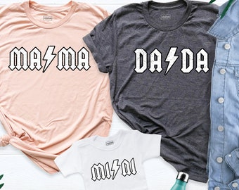 Matching Family Tee, Mama Dada Mini Shirt, Family Birthday Shirt, Family Gift Shirt, Gift For Dad, Gift For Mom, Daddy And Mommy, Mini Shirt