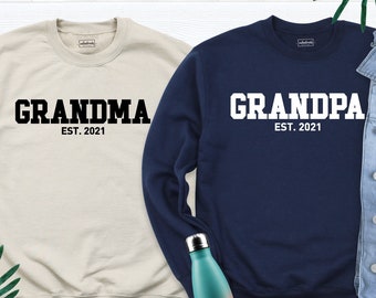 Grandma Grandpa Custom Sweatshirt, Valentine Gift Shirt, Holiday Sweatshirt, Personalized Family Shirt, Mothers Sweatshirt, Funny Grandpa
