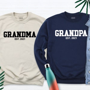 Grandma Grandpa Custom Sweatshirt, Valentine Gift Shirt, Holiday Sweatshirt, Personalized Family Shirt, Mothers Sweatshirt, Funny Grandpa
