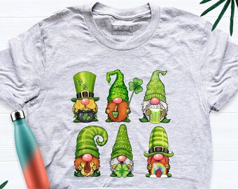 St Patrick's Day Gnomes Shirt, Clover Gnomes Shirt, Happy St Patrick's Day Shirt, Irish Shirt, Shamrock Shirt, Patrick Matching Shirt