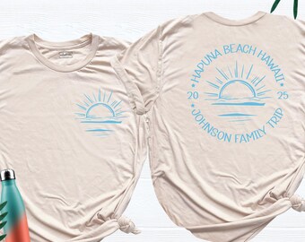 Family Beach Vacation Tshirt Tee, Summer 2026 Girls Trip Shirt, Personalized Family Name Travel Outfit, Matching Group Family Trip Shirts