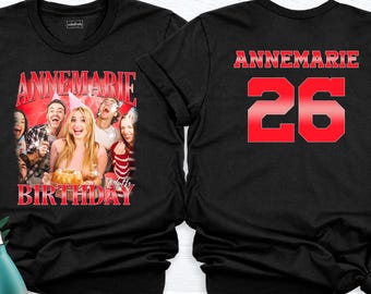 Bootleg Shirt Custom Birthday Photo Tee Matching Birthday Party Tshirt, Name and Age Picture Bday Shirt, Make your Own Bootleg Group Shirts