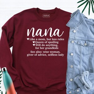 Nana Sweatshirt, New Nana Gift Sweatshirt, Grandma Sweatshirt, Mother&#39;s Day Shirt, Grandmother Sweatshirt, Cute Nana Sweatshirt, New Mom Tee