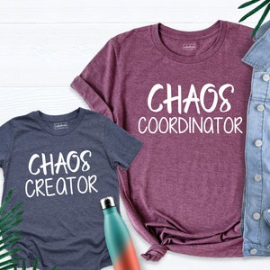 Chaos Coordinator Shirt, Chaos Creator Shirt, Matching Mom and Daughter Tshirt, Mom and Baby Tee, Pregnancy Announcement Gift, Mama Shirt