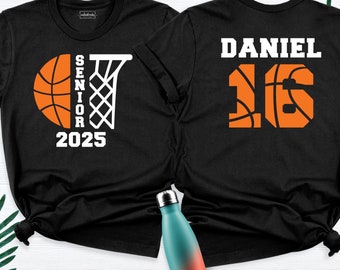 Senior Basketball 2025 Shirt, Custom Name Number Shirt, Personalized Basketball Player Name Number Tee, Senior Night Shirt, Senior Shirt