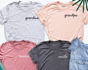 Uncle Shirt, Auntie Shirt, Grandma Shirt, Grandpa Shirt, Custom Grandma Shirt, Granny T-Shirt, Fathers Day Shirt, Mimi Shirt, Papa Shirt