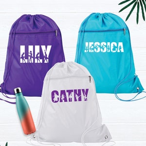 Dance Bag, Personalized Dance Ballet Bag, Custom Name Sport Bag Backpack With Name, Dance Course Equipment Bag, Ballerina gift for girls Bag