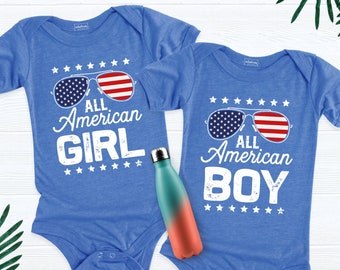 Patriotic Kids Shirt, All American Boy Shirt, All American Girl Shirt, 4th of July Matching Shirts, USA Toddler Shirts, 4th of July Kids Tee