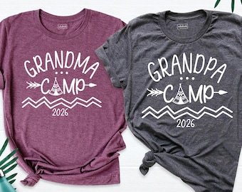 Grandma Camp Shirt Grandpa Camping Shirt Grandparents Camp Tshirt, Family Camp Tshirt Custom Camp Shirt Nana Papa Camp Shirt Summer Camp Tee