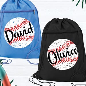 Baseball Sport Bag, Custom Name Baseball Backpack, Baseball Season Bag, Baseball Team Gift Bag, Baseball Player  Gym Bag Baseball Senior Bag