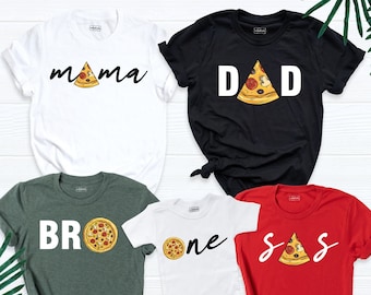 Family Pizza Shirt, Pizza Family Shirts, Pizza Theme Birthday Party Shirt, Pizza Slice Mom Dad Bro Sister Shirt, Pizza and Pizza Slice Shirt