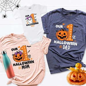 Custom First Halloween Matching Shirt, Family Halloween Shirt, Personalized Halloween Party Tees, 1st Halloween Tee, First Halloween Outfit