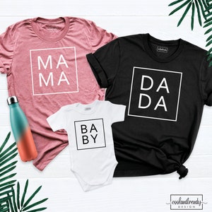 Dada Mama Mini Family Matching Shirts, Daddy and Me Shirts, Mama Dada Shirt, Mommy and Me Shirt, Mothers Day Shirt, Baby Shower Outfit