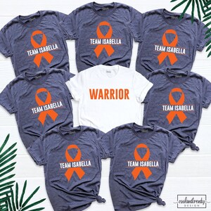 MS Awareness Team Shirt, Support Squad MS Shirt, Leukemia Cancer Shirt, Custom Support Team Tee, Orange for Multiple Sclerosis Awareness Tee