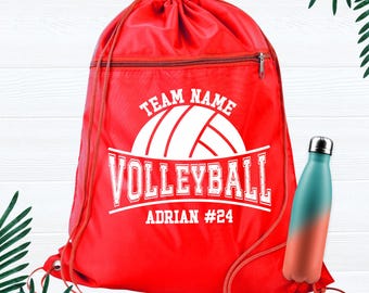 Personalized Volleyball Team Sport Bags Player Name Number Backpack, Custom Volleyball Theme Game Day Volleyball Bag, Senior Volleyball Bag