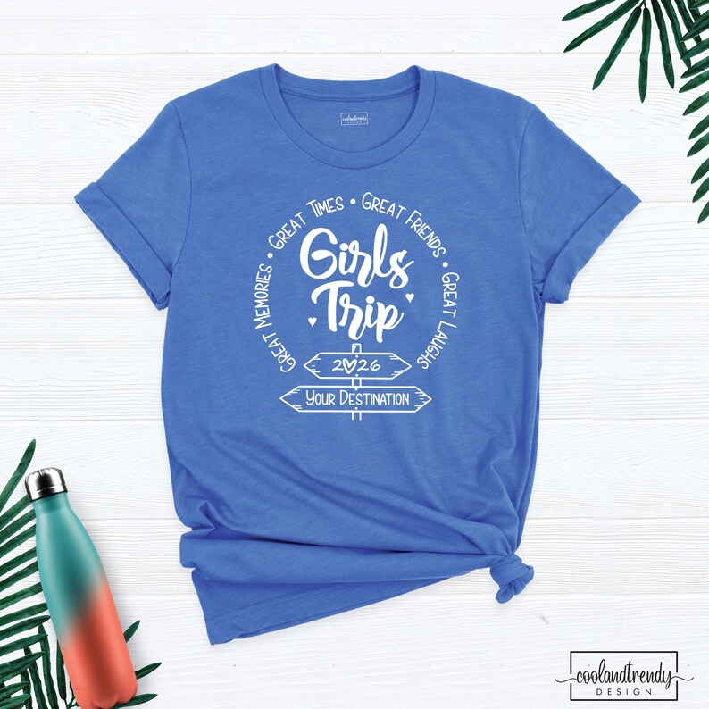 Camiseta de viaje para chicas 2026, camiseta personalizada de destino, camiseta de fin de semana para chicas, camisetas personalizadas para vacaciones familiares, camiseta de grupo de viaje, camiseta a juego para crucero imagen 11