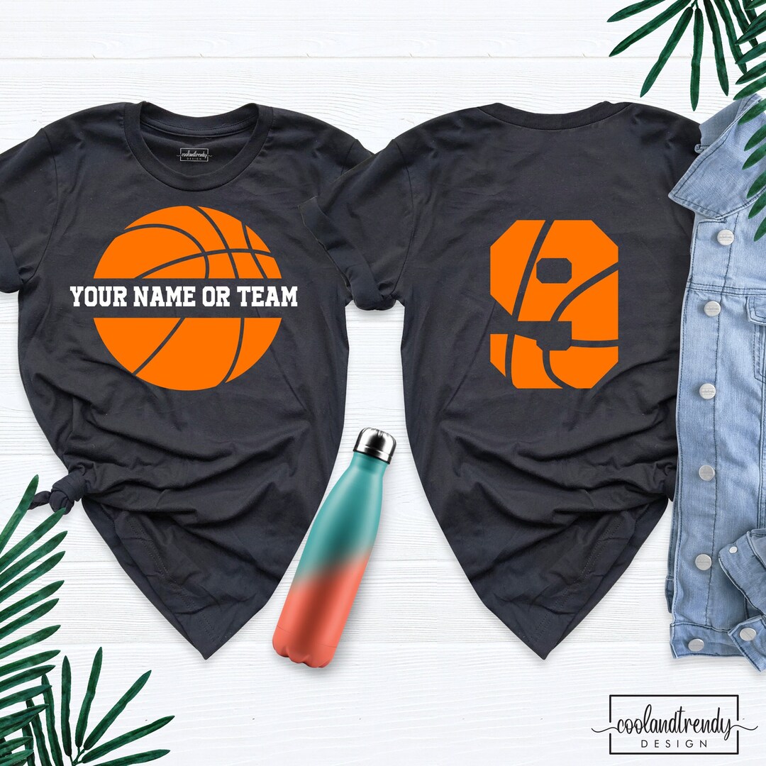 Custom Sports Tshirt, Front Back Name and Number Shirt, Personalized