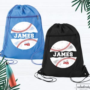 Custom Baseball Sport Bag Backpack, Player Name Number Gym Baseball Bag, Baseball Team Gift Bag Backpack, Game Day Senior Night Baseball Bag