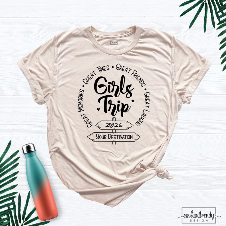 Camiseta de viaje para chicas 2026, camiseta personalizada de destino, camiseta de fin de semana para chicas, camisetas personalizadas para vacaciones familiares, camiseta de grupo de viaje, camiseta a juego para crucero imagen 10