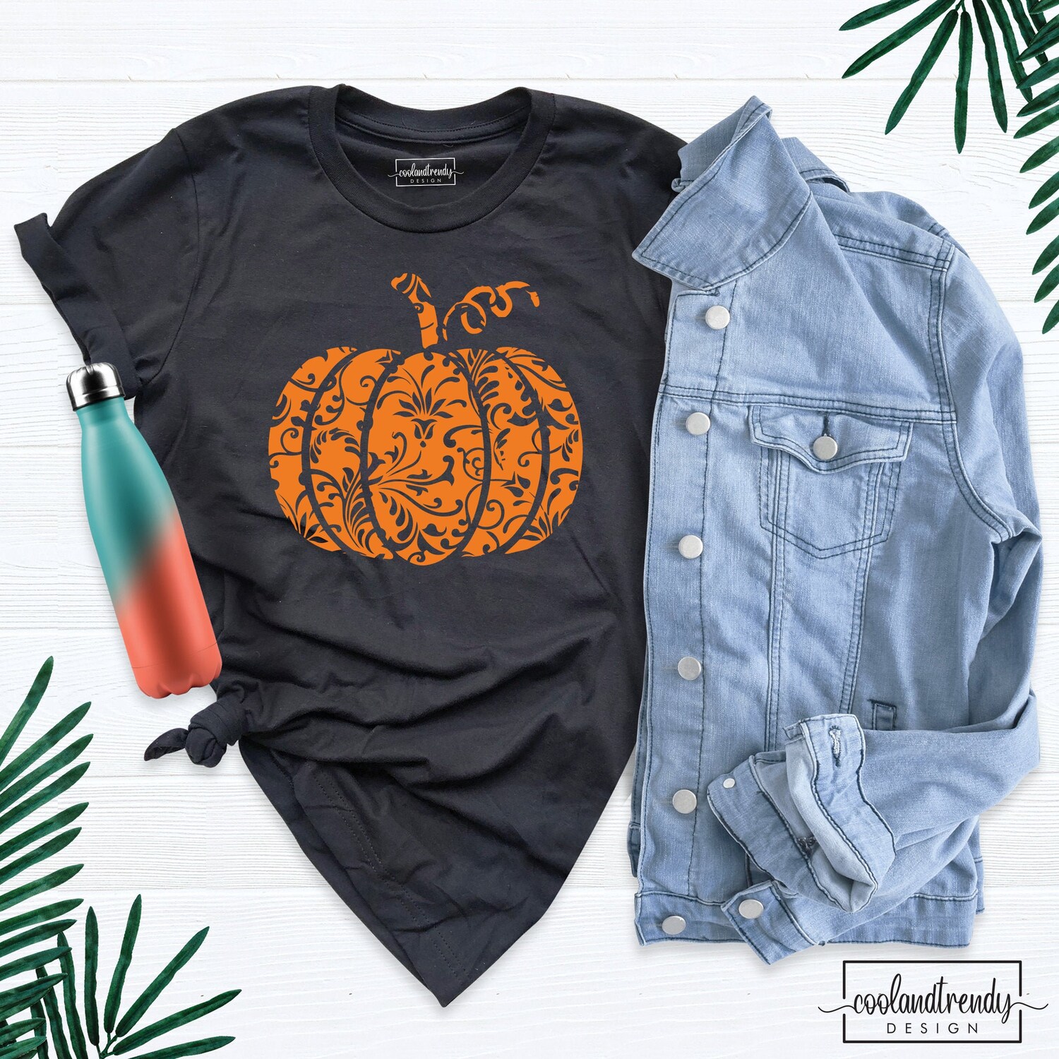Floral Pumpkin Shirt Halloween Pumpkin Shirt Halloween Shirt Fall Shirt Pumpkin T-Shirt Pumpkin Women Shirt, Fall Season Shirt Autumn Shirts