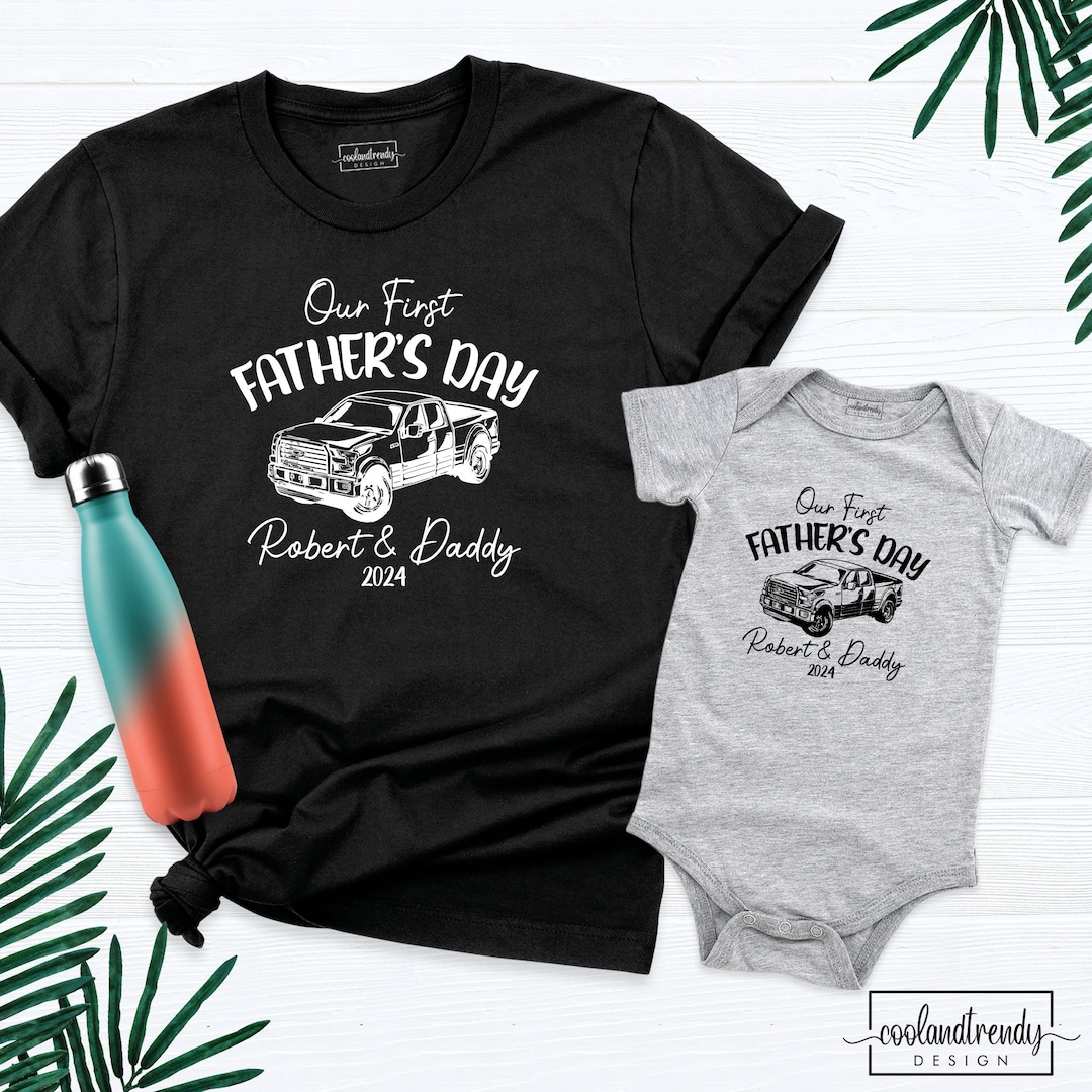 1st Fathers Day Custom Matching Family Tshirt, Personalized Father's — free download