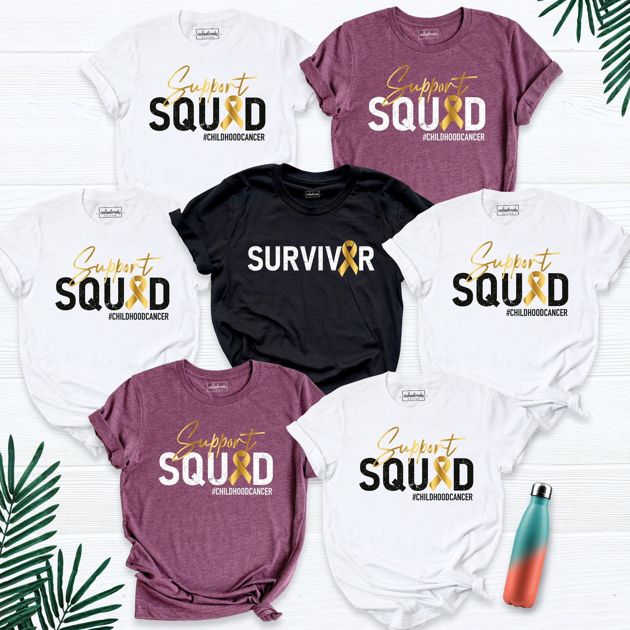 Support Squad Childhood Cancer Shirt, Gold Ribbon shirt, Family Support Squad Shirt, Childhood Cancer Awareness, Cancer Team Shirt