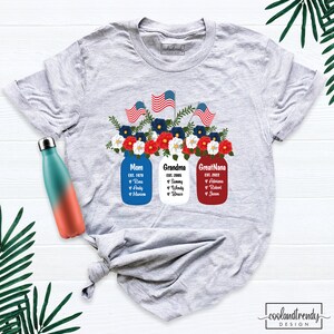 4th of July Mom Grandma Great Nana Est Shirt