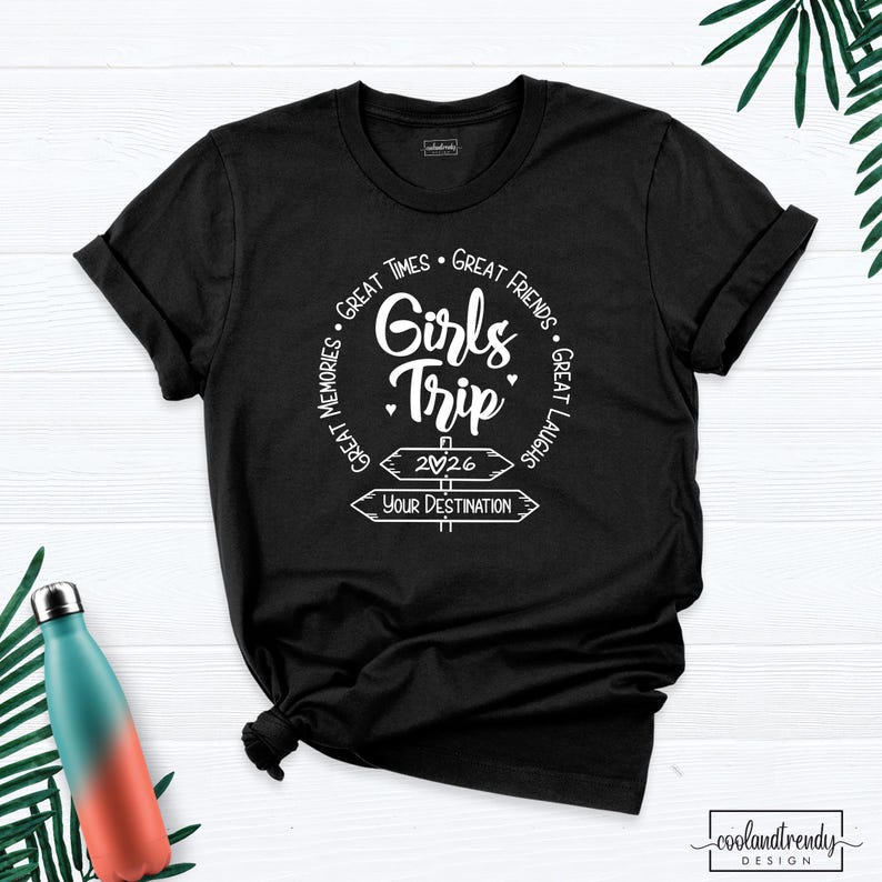 Camiseta de viaje para chicas 2026, camiseta personalizada de destino, camiseta de fin de semana para chicas, camisetas personalizadas para vacaciones familiares, camiseta de grupo de viaje, camiseta a juego para crucero imagen 9