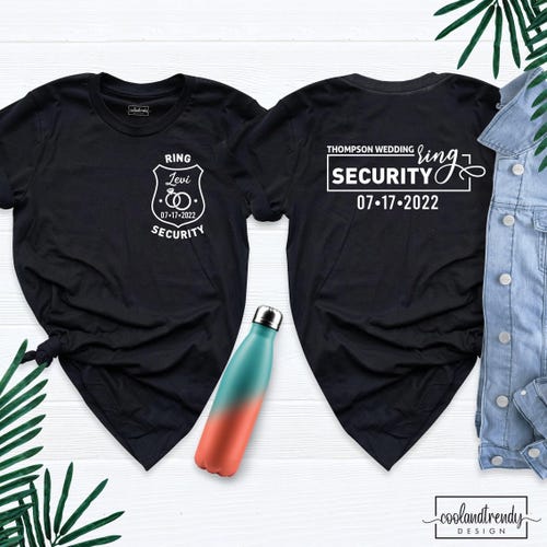 Ring Security Shirt Ring Bearer Shirt Wedding Shirts Bridal Party Shirt Custom Wedding Ring Tshirt, Funny Bride Shirt, Ring Bearer Outfit