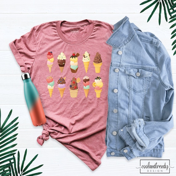 Ice Cream Shirt, Ice Cream Party Tee, Food Shirt, Cute Watercolor Ice Cream Tee, Dessert Shirt, Ice Cream Birthday Shirt, Summer Shirt