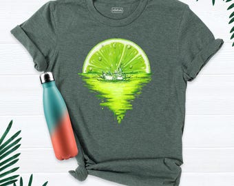 Lime Shirt, Summer Fruits Shirt, Tequila Lime Shirt, Lime Sunshine Shirt, Funny Green Lime Slice Shirt, Lime Lover Shirt, Aesthetic Clothing