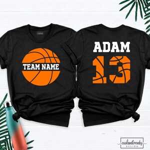 Custom Basketball Shirt Team Name Number Personalized Tee, Game Day Basketball Tshirt, Basketball Mom Shirts, Basketball Season Gift Outfit