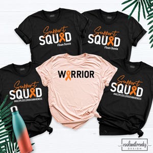 Support Squad MS Shirt, Multiple Sclerosis Awareness Month Team Shirt, Custom Orange Ribbon Tshirt, MS Warrior Family Group Motivational Tee