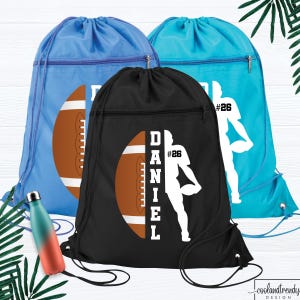 Personalized Football Theme Sport Bag Backpack, Football Gym Bag, Football Team Bag, Football Players Bag, Game Day Football Senior Gift Bag