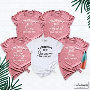 Camisetas para viaje de chicas, Camiseta para viaje de chicas 2026, Camisetas para fin de semana de chicas, Yo traje la camiseta, Camisetas para fiesta en la playa, Camiseta para fiesta de chicas, Yo traje la camiseta