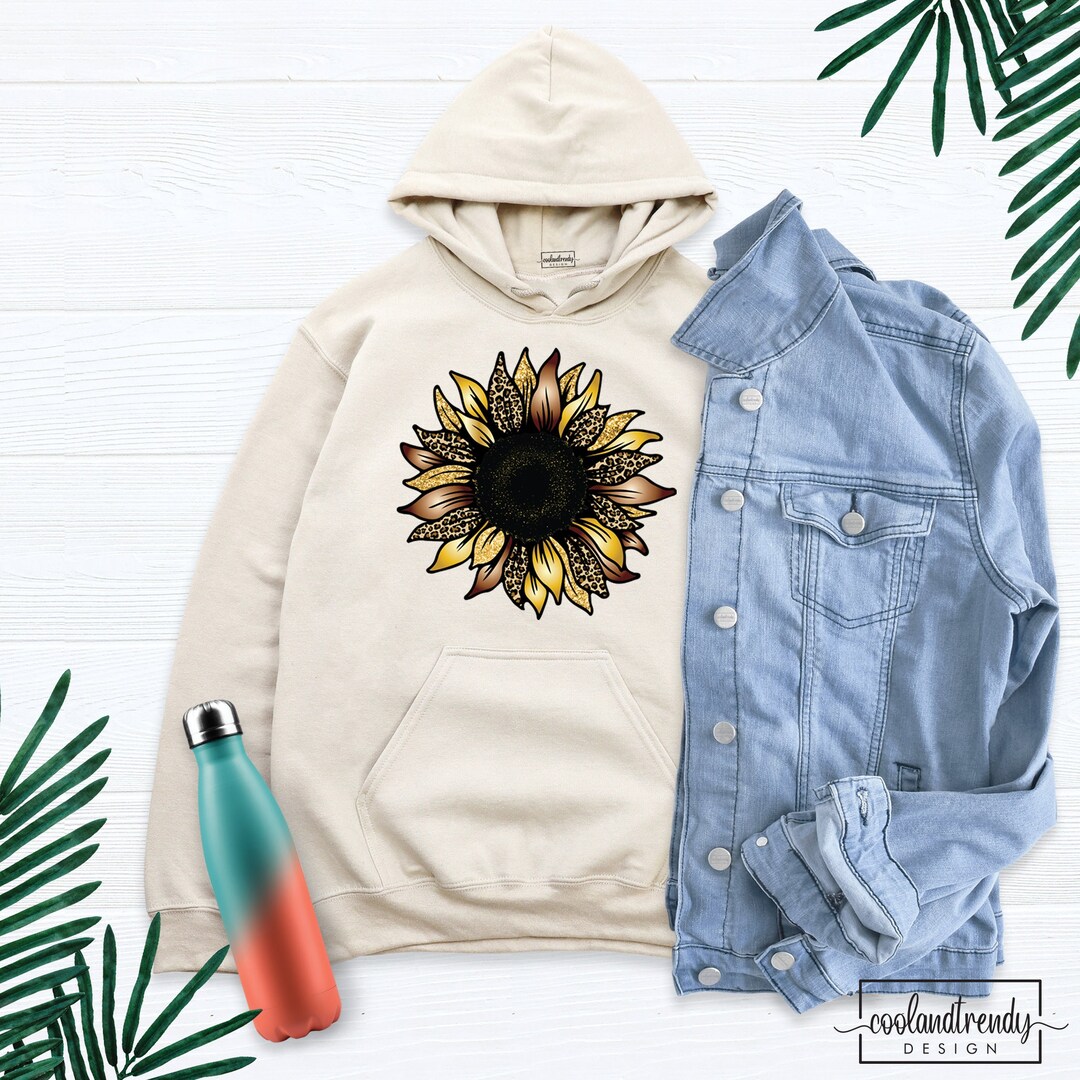 Watercolor Sunflower Women's Zip Up Hoodie