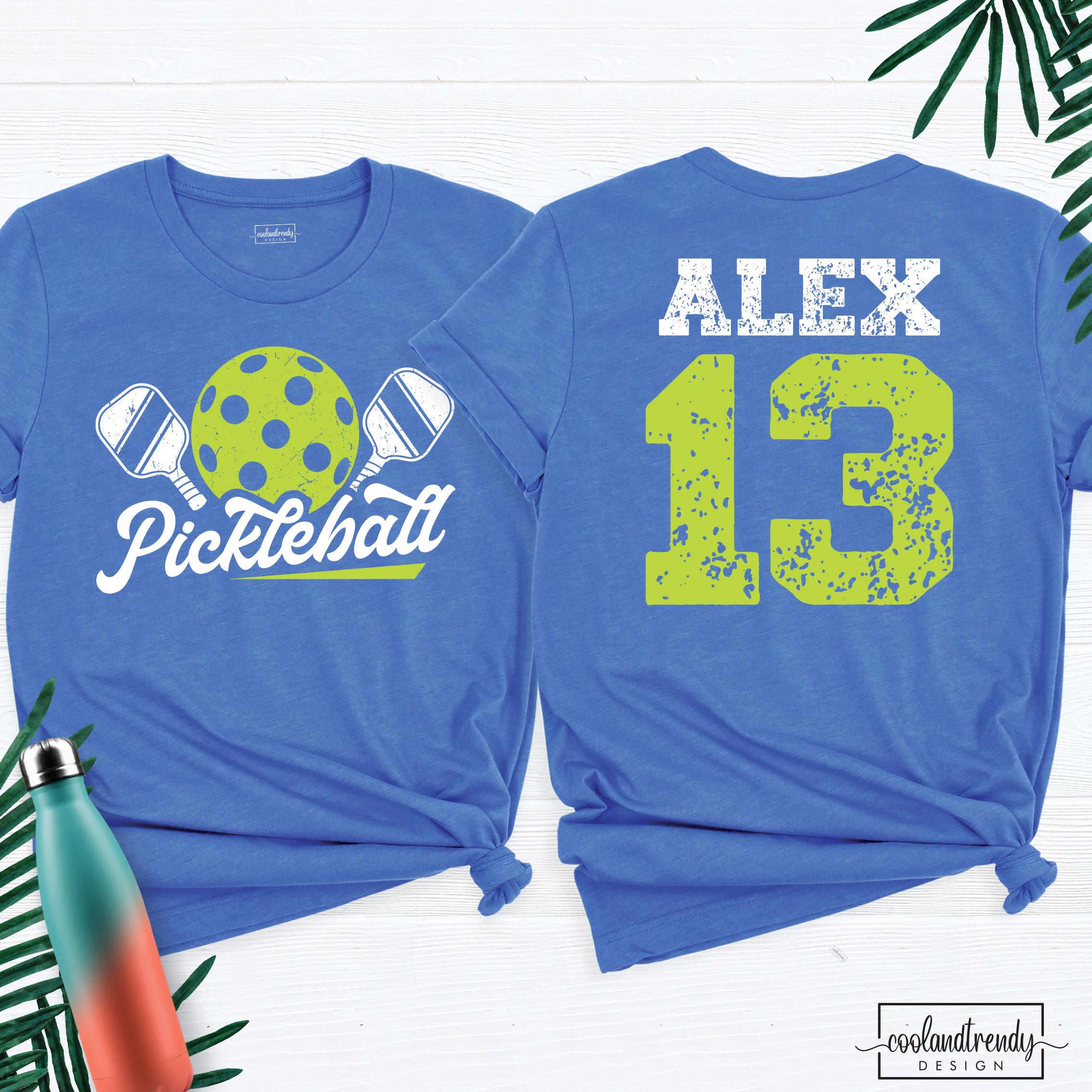 Custom Pickleball Shirt Matching Team Pickleball Tee, Player Name and Number Pickleball Tshirt, Game Day Pickleball Season Women Man Shirts