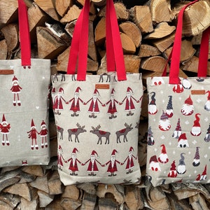 Stofftasche Weihnachtsmotive , Shopper, Einkaufsbeutel, Tragetasche aus Canvas in weihnachtlichem Look