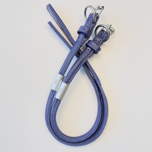 Purple Rolled Dog Collar | Natural Soft Leather